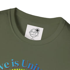 Love Is Universal T-Shirt — Rainbow Spiral Pride Tee