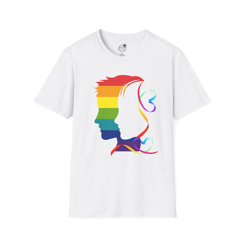 Pride Profile Silhouette T-Shirt — Rainbow LGBTQ+ Awareness Tee