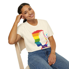 Pride Profile Silhouette T-Shirt — Rainbow LGBTQ+ Awareness Tee