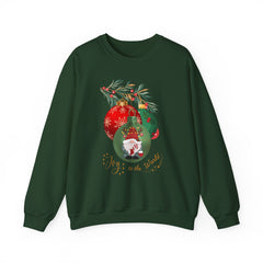 "Joy to the World" Holiday Knome Pullover Ornament Crewneck Sweatshirt