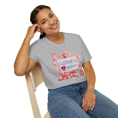 I Love U Most Floral T-Shirt — Romantic Valentine’s Day Tee