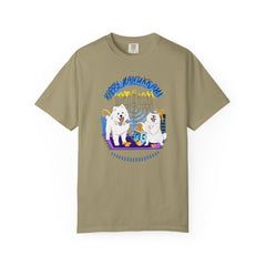 Hanukkah Dog T-Shirt — Cute Menorah & Dreidel Holiday Tee