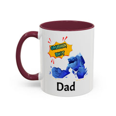 Dad Coffee Mug — "Crushin' SH!t" Blue Rock Gamer Mug (11oz & 15oz)
