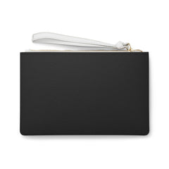 Abstract Black Marble Clutch Bag – Modern Swirl Wristlet Purse