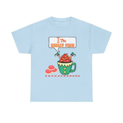 I'm Really Fine Tee — Cute Elf in a coffee cup Graphic T-Shirt