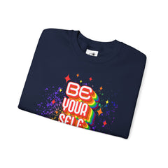 Be Yourself Rainbow Crewneck Sweatshirt