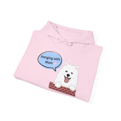 "Hanging with Mom" Cute Dog Graphic Pullover Hoodie