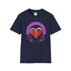 Two Halves Make Us Whole Broken Heart T-Shirt — Cute Split-Heart Couple Tee