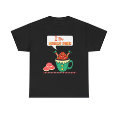 I'm Really Fine Tee — Cute Elf in a coffee cup Graphic T-Shirt