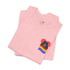 Pride Heart Pocket Tee — Rainbow LGBTQ+ Short Sleeve T-Shirt