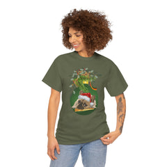 Christmas Pug Ornament and Mistletoe T-Shirt