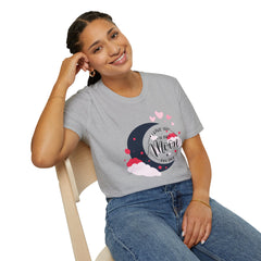 Love You to the Moon T-Shirt – Romantic Moon & Hearts Tee