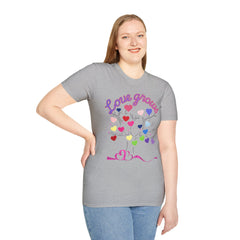 Love Grows Heart Tree T-Shirt — Colorful Heart Family Tee