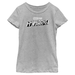 Girl's Marvel Black and White T-Shirt