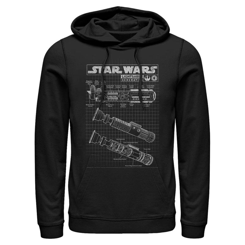 Men's Star Wars Saber Diagram Lightweight Hoodie
