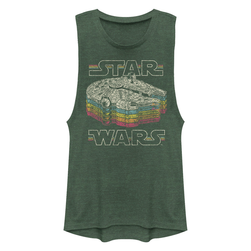 Junior's Star Wars Retro Color Muscle Tee