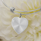 Customized Engraved Message Heart Bangle