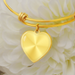 Customized Engraved Message Heart Bangle