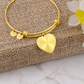 Customized Engraved Message Heart Bangle