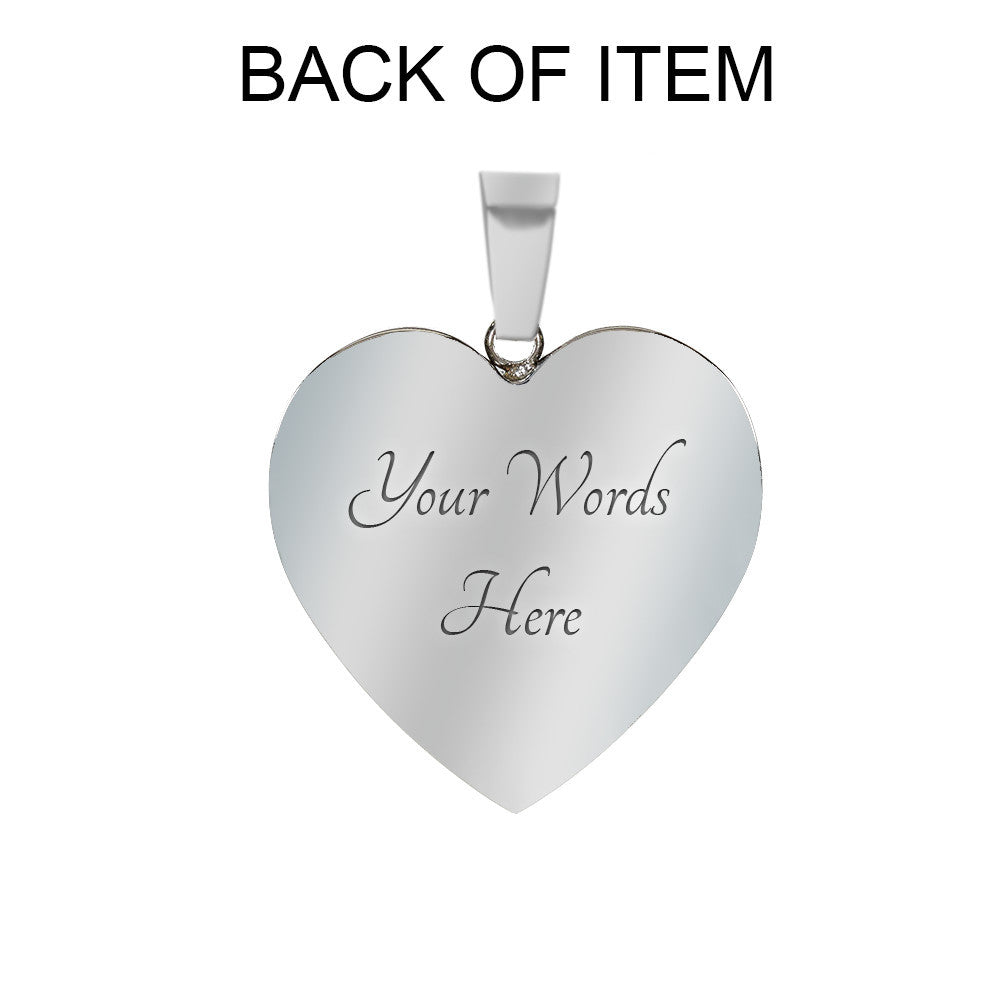 Customized Engraved Message Heart Bangle