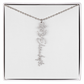 Customized Name Necklace with Floral Designs Featuring Flowers of the Calendar