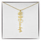 Customized Name Necklace with Floral Designs Featuring Flowers of the Calendar