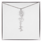 Customized Name Necklace with Floral Designs Featuring Flowers of the Calendar