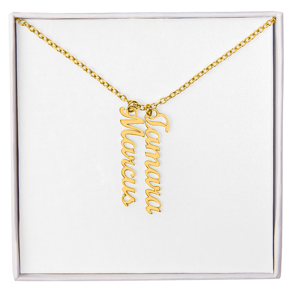 Customized Vertical Name Necklace 1-4 Names