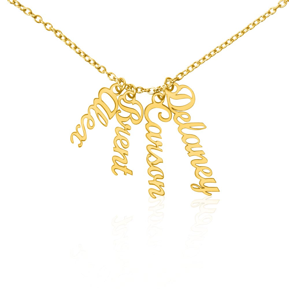Customized Vertical Name Necklace 1-4 Names