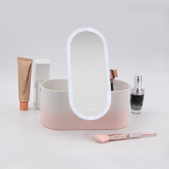 Makeup Organizer Box With LED Light mirror