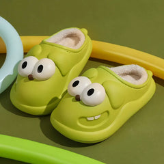 Cotton Slippers Big Eye Dog Cartoon Indoor