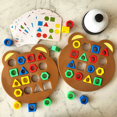 Children's Montessori Shape Matching Bear Game