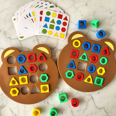 Children's Montessori Shape Matching Bear Game